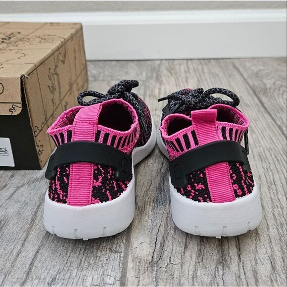 Club Canvas Pink and Black Sock Shoes Size 11T - Picture 5 of 12